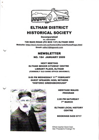 Newsletter, Newsletter, No. 184 January 2009