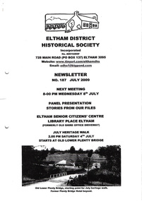 Newsletter, No. 187 July 2009
