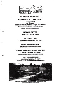 Newsletter, Newsletter, No. 187 July 2009