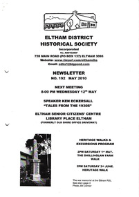 Newsletter, Newsletter, No. 192 May 2010