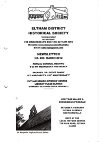 Newsletter, Newsletter, No. 203 March 2012