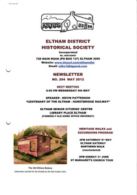 Newsletter, No. 204 May 2012