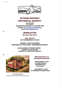 Newsletter, Newsletter, No. 204 May 2012
