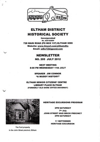 Newsletter, No. 205 July 2012