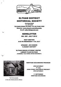 Newsletter, Newsletter, No. 205 July 2012