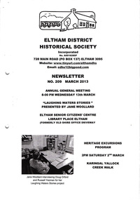 Newsletter, Newsletter, No. 209 March 2013