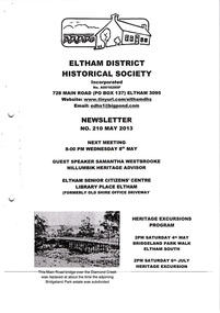 Newsletter, Newsletter, No. 210 May 2013