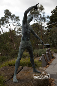 Photograph, ‘Young Man Awakening’ – Bronze sculpture by Matcham Skipper (2008), Eltham Cemetery, 30 Aug 2015, 30 Aug 2015