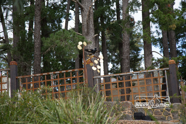 Photograph, Peter Pidgeon, ‘A Currawong Takes Flight’ – Corten steel and bronze sculpture by Michael Wilson (2015), Eltham Cemetery, 30 Aug 2015