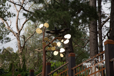 Photograph, Peter Pidgeon, ‘A Currawong Takes Flight’ – Corten steel and bronze sculpture by Michael Wilson (2015), Eltham Cemetery, 30 Aug 2015, 30 Aug 2015