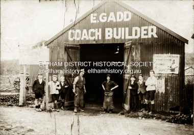 Photograph, E. Gadd Coach Builder, Eltham, c. March 1930