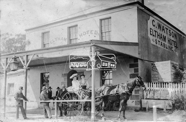 Photograph, Watson's Eltham Hotel, Maria Street, Eltham, c.1900