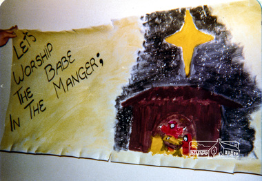 Photograph, Part of a Nativity display shown in shop windows in Eltham, Eltham Christian School, 1982, 1982