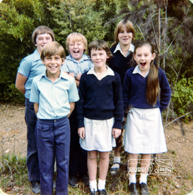 Photograph, Grades 5-6, Fiona Berry absent, Eltham Christian School, March 1983, 1983