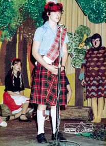 Photograph, "Honour your Parents", Geoff Kernick, Sir Oliver's Song, Eltham Christian School, 18 August 1983, 1983