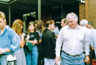 Photograph, Shire of Eltham Staff Christmas Breakup BBQ, 24 Dec 1991, 24/12/1991