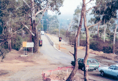 Photograph, Ruth H. Pendavingh, Duplication of Main Road bridge over Diamond Creek, Eltham