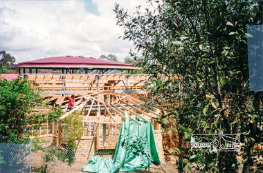 Photograph, Cr. Peter Graham, Eltham Library construction, Oct 1993, 1993