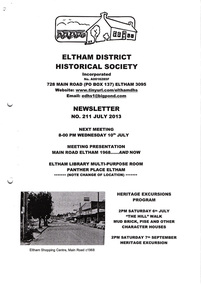 Newsletter, No. 211 July 2013