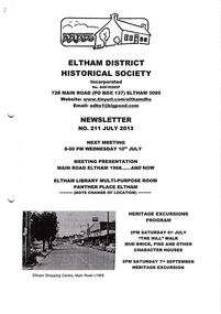 Newsletter, Newsletter, No. 211 July 2013