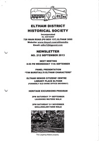 Newsletter, Newsletter, No. 212 September 2013