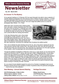 Newsletter, Newsletter, No. 215 March 2014
