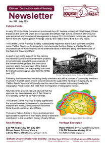 Newsletter, Newsletter, No. 217 July 2014