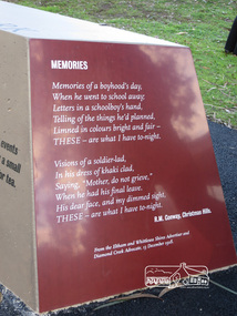 Photograph, Liz Pidgeon, Hurstbridge War Memorial, 20 July 2015, 20 July 2015