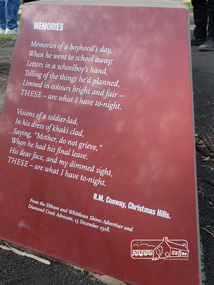 Photograph, Shire of Nillumbik World War One Memorials tour, 10 August 2016, 10 August 2016
