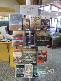 Photograph, Liz Pidgeon, Writing the War exhibition, Eltham Library, 30 August 2016, 30 August 2016