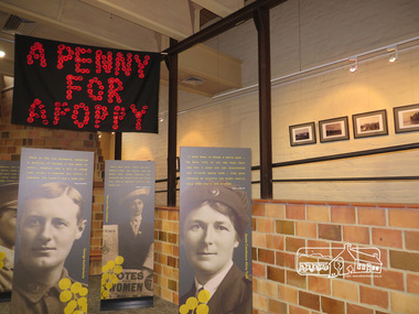 Photograph, Liz Pidgeon, Writing the War exhibition, Eltham Library, 30 August 2016, 30 August 2016
