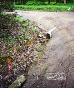 Photograph, Road surface conditions around Eltham: Napoleon Street at Bible Street, Eltham, looking south-east, 7 Aug 1996, 1996