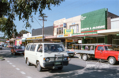 Photograph, Eltham shops, Main Road, c.1985, 1985c