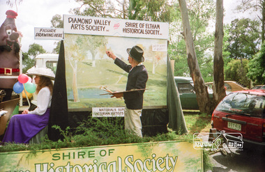 Photograph, Getting ready for the parade, Diamond Street, Eltham Festival, 10 November 1990, 10/11/1990