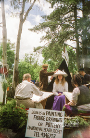Photograph, Getting ready for the parade, Diamond Street, Eltham Festival, 10 November 1990, 10/11/1990