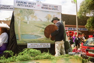 Photograph, Shire of Eltham Historical Society float, Eltham Festival Parade, Main Street, 10 November 1990, 10/11/1990