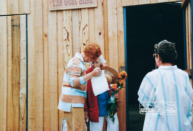 Photograph, Eltham Living and Learning Centre "Goat Shed" - unofficial opening by Claire Fitzpatrick, 3 December 1989, 03/12/1989