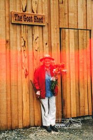 Photograph, Eltham Living and Learning Centre "Goat Shed" - unofficial opening by Claire Fitzpatrick, 3 December 1989, 03/12/1989