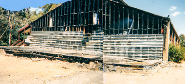 Photograph, Damage to the Eltham Christian School after a fire, 10 October 1989, 1989