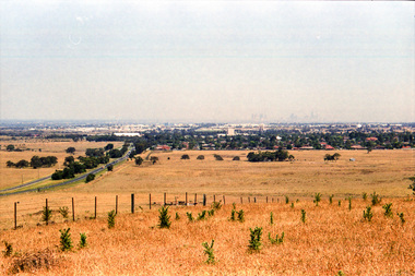 Photograph, View of Melbourne city from Pretty Sally Hill, Wallan, 1998