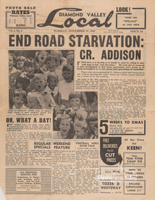 Newspaper, Diamond Valley Local, 24 Nov 1953, 24 November 1953