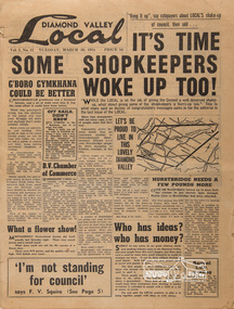 Newspaper, Diamond Valley Local, 30 Mar 1954, 30 March 1954
