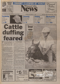 Newspaper, Diamond Valley News, 12 Nov 1991