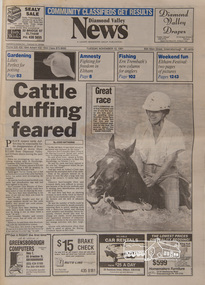 Newspaper, Diamond Valley News, 12 Nov 1991, 12 Nov 1991