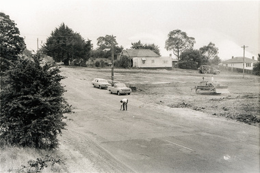 Photograph, Sherbourne Road, Para Road and Simms Road at Briar Hill/Montmorency prior to the upgrade of Sherbourne Road Railway bridge, c.1970