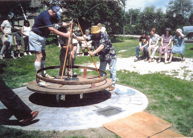 Photograph, Fitting of Time Capsule, Eltham, 1987, 1987
