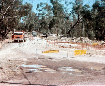Photograph, Widening of Main Road Bridge over Diamond Creek, Eltham, c.1984, 1984c