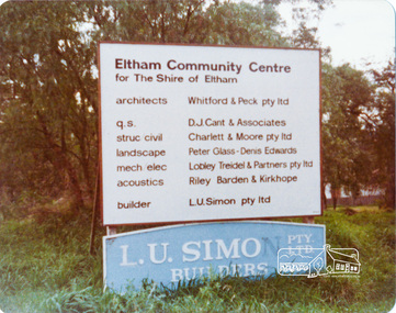 Photograph, Peter Bassett-Smith, Construction of Eltham Community Centre, June 1977, 1977