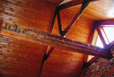 Photographs, Recycled timber beam from Eltham Barrel