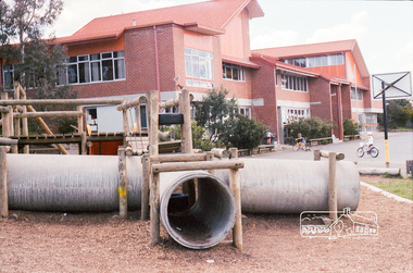Photograph, Marjorie North, St Francis Xavier Catholic Primary School, at rear of church,  Mayona Road, Montmorency, 1985, 1986